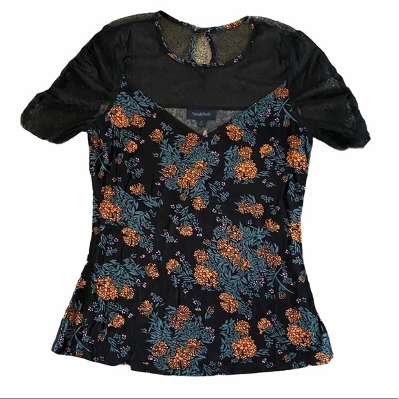 Modcloth black floral top size S NWT - Picture 4 of 9